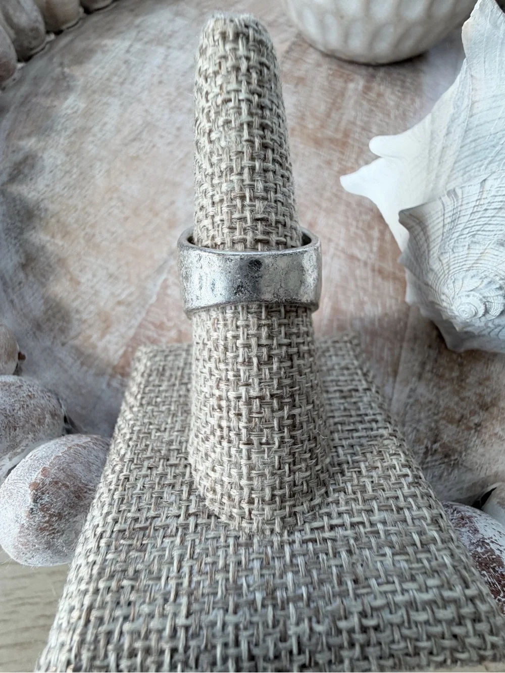 Bello Uno Silver Plated Statement Ring in Silver with Gold Tone Accent